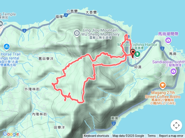 卯澳漁港-放羊路-隆隆山腰古厝-隆隆山O型