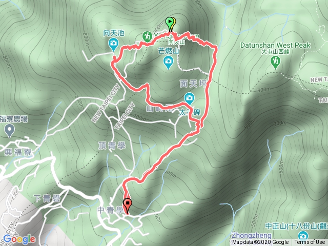 面天向天山 清山宮出發