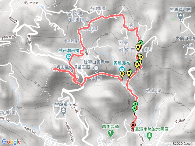 大溝溪-龍船岩-碧山巖-忠勇山-圓覺步道