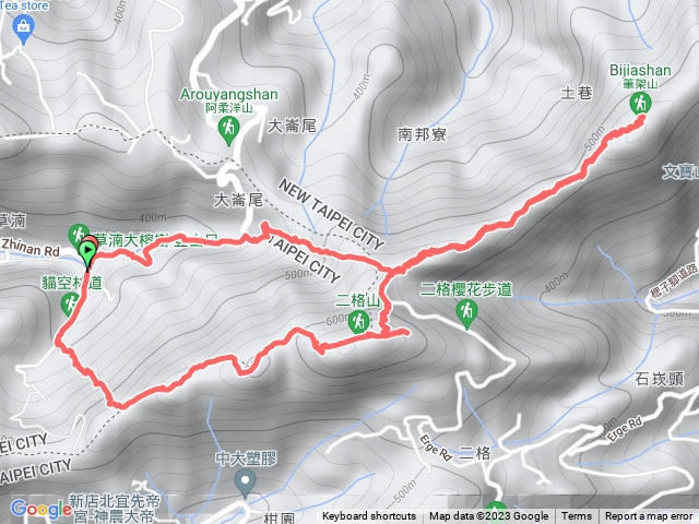 草湳大榕樹登山口-二格山-筆架山來回