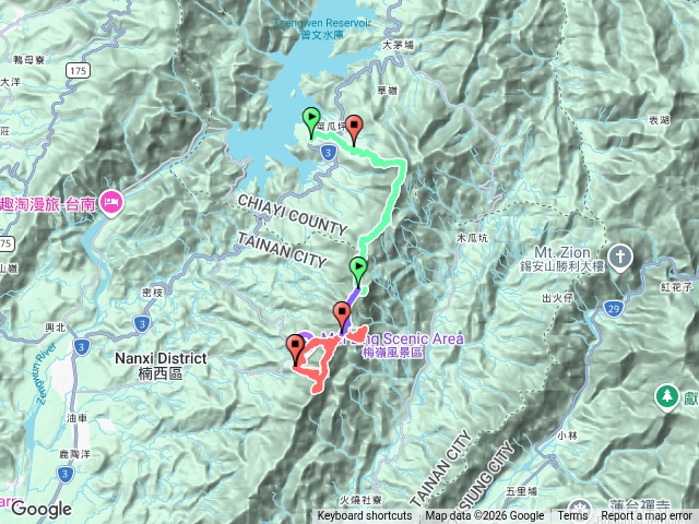 三腳南山(南峰)+雄峰+春峰+三界埔山+水井山+難山-來回走...(嘉義大埔&台南楠西)
