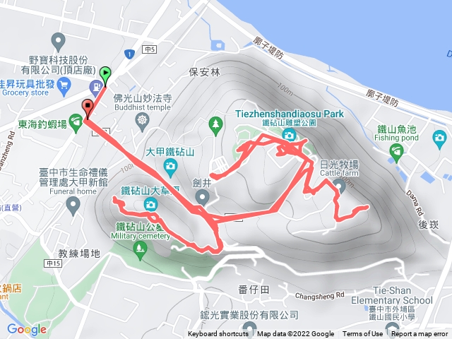 🔺台中/大甲/鐵砧山，H236m (海軍三角點 | 第1026號、一等三角點、三等三角點 | 第47號、鐵砧山碉堡)