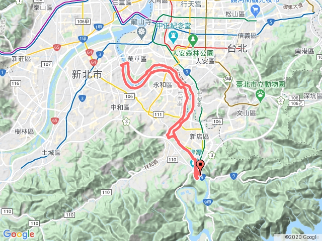 2020/9/13新店溪左去右回