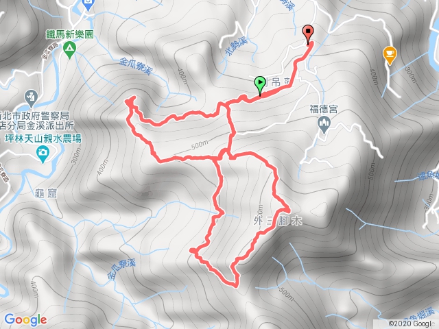 坪林天佛禪寺～倒吊嶺山～倒吊蓮山8字形繞