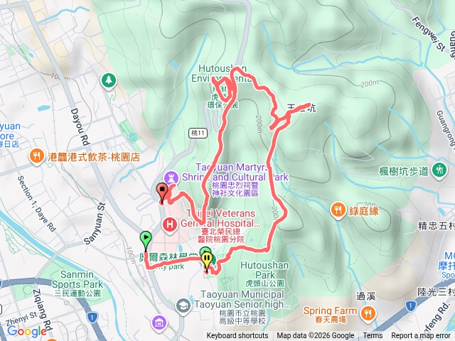 桃園三分山五分山王公坑山(東峰主峰)稜線步道忠烈祠步道預覽圖