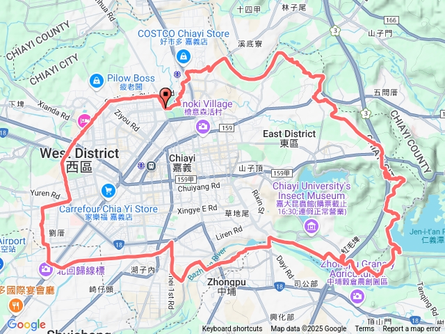 20250215徒步環嘉義市35K