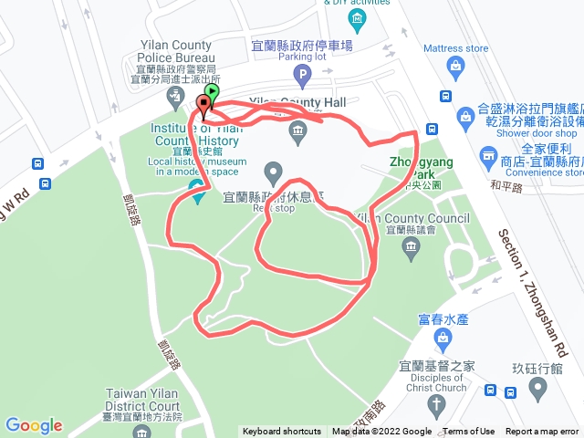 宜蘭中央公園步道預覽圖