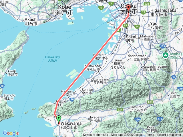 2025.07.22和歌山站往心齋橋軌跡
