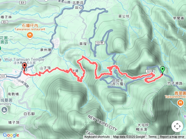 二子坪到天元宮（綠峰5/4預定行程）