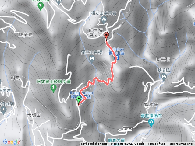 樟腦寮站→獨立山站→奉天宮