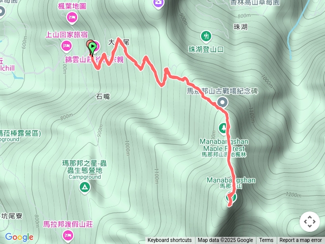 馬那邦山（錦雲山莊起登）上湖登山口