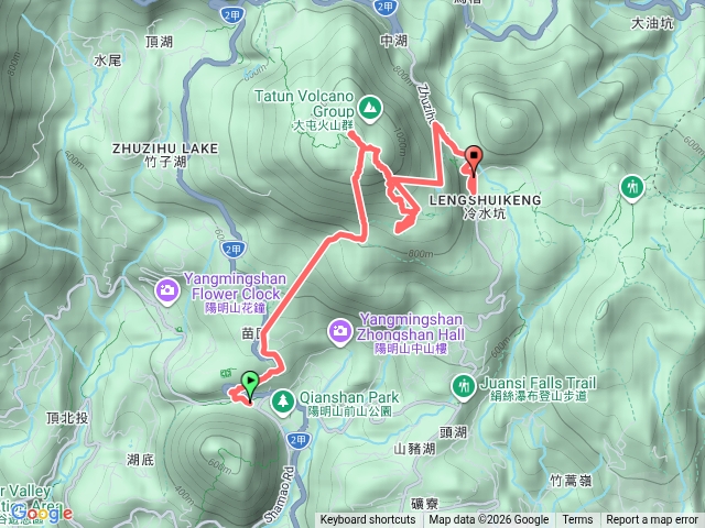 七星山公園夢幻湖冷水坑
