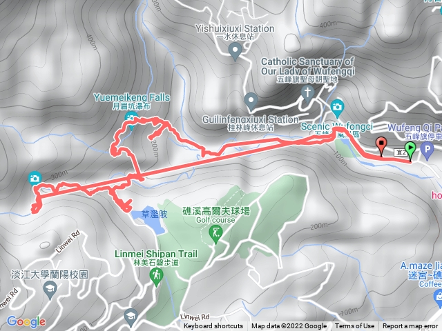 林美石磐步道、月眉坑瀑布步道