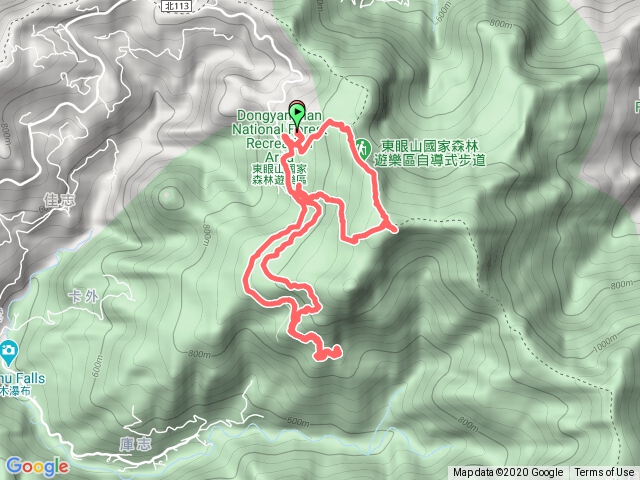 東眼山自主步道+親子峰步道+造林記念石