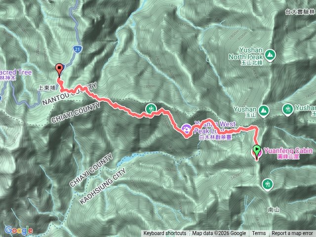 玉山後四峰三日 D3 圓峰山屋-停車場預覽圖