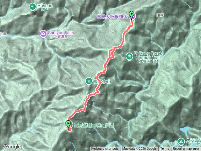雪見遊憩區-北坑山-大板根(2026-9-27)預覽圖