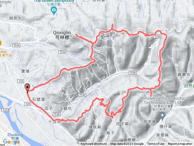 飛鳳山、下橫坑山、三爺坑山O型