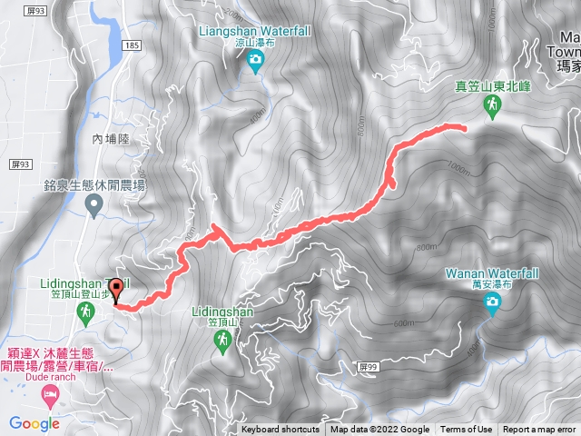 笠頂山四號路線接750休息站至真笠山
