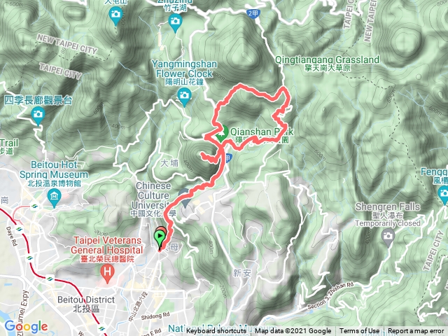 水管路-苗圃-冷水坑-中山樓-紗帽山-水管路