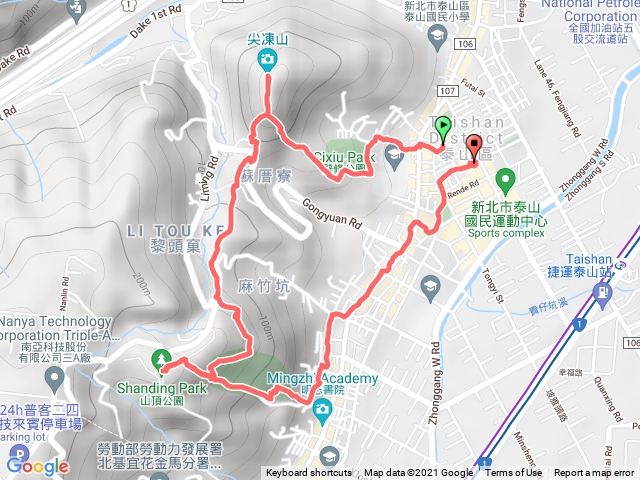 尖凍山.瓊子湖北峰.瓊仔湖山.山腳斷層.山頂公園_2021.12.26