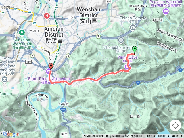 樟湖-樟樹步道-銀河洞越嶺步道-新店捷運站