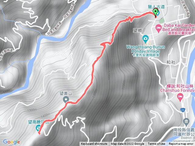 南投信義鄉獵人古道望美山,望高寮來回健走