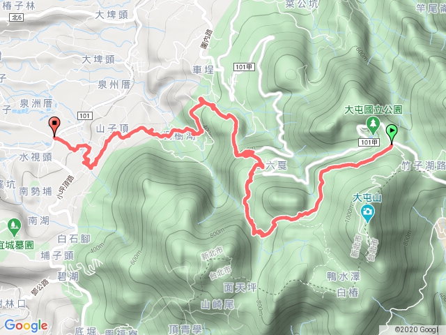 二子坪-面天古道-楓樹湖-天元宮