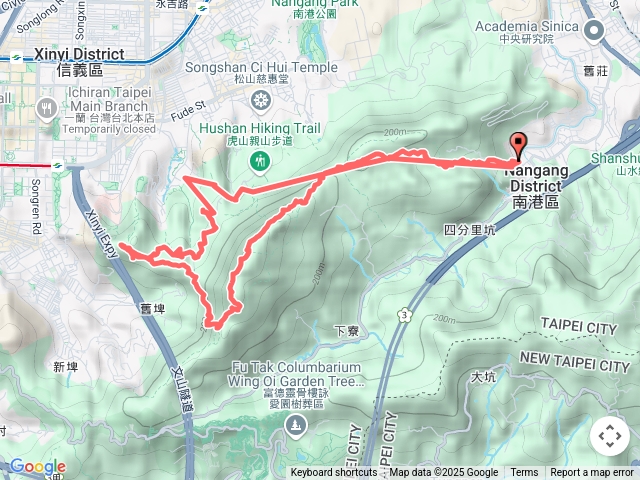 中華科技大學九五峰南港山象山獅山豹山虎山