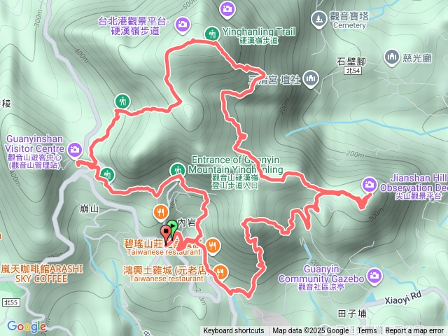 鷹仔尖-尖山-觀音山-凌雲寺