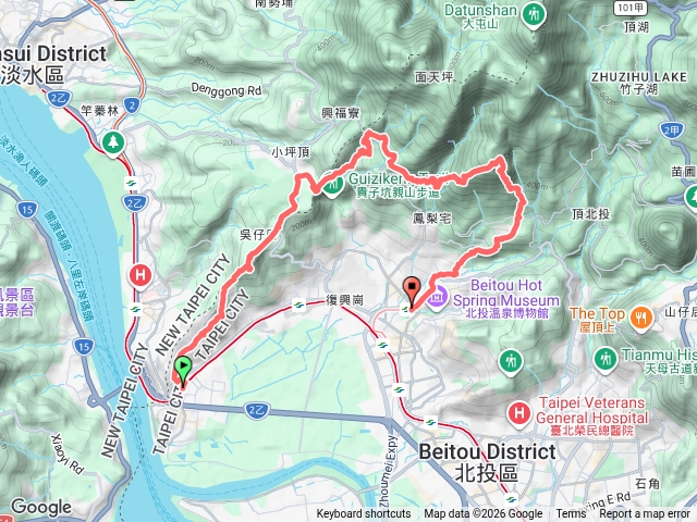 忠中縱走-關渡-忠義山-中正山-新北投預覽圖
