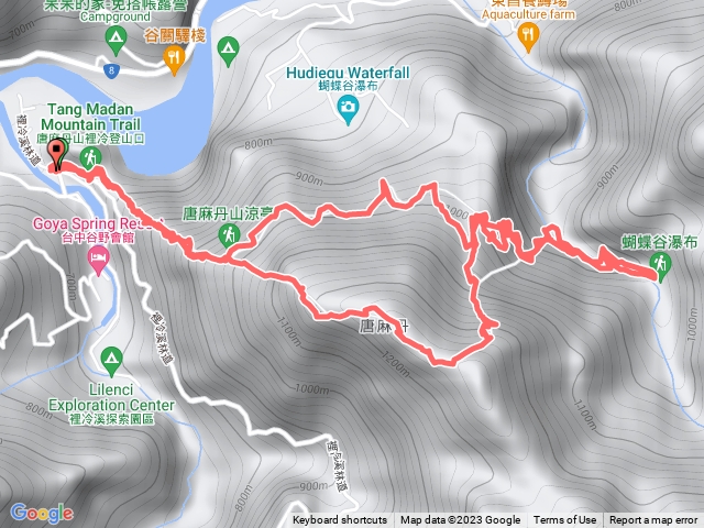 唐麻丹山&蝴蝶谷瀑布往返（裡冷登山口進出）