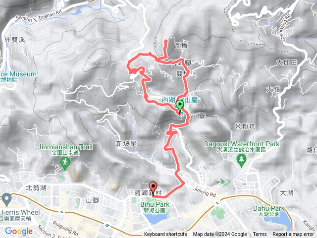 碧山巖-大崙頭尾山-白石湖