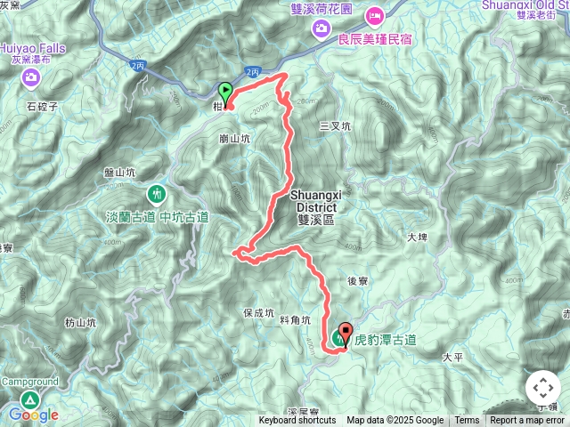 威惠廟-外柑腳山-508峰-572峰-柑腳山-東柑腳山-溪尾寮山-虎豹潭停車場