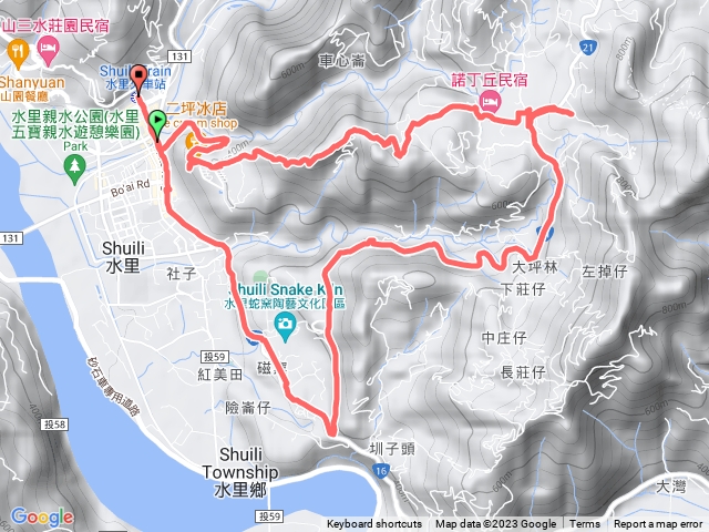 水里火車站至統櫃