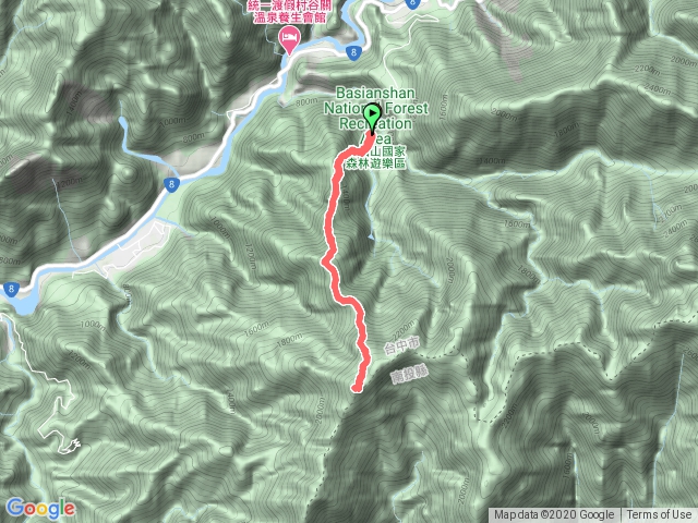 八仙山森林園區登山口登頂來回