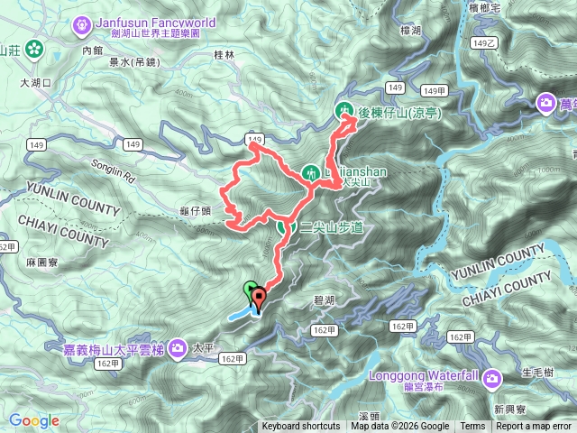 雲嘉連峰-挑筍古道-大尖山三進三出-雲嘉二尖-後棟仔山百大步道預覽圖