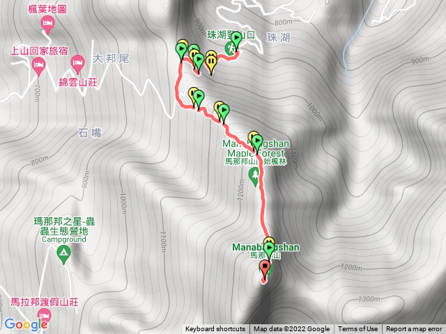 馬那邦山 珠湖登山口