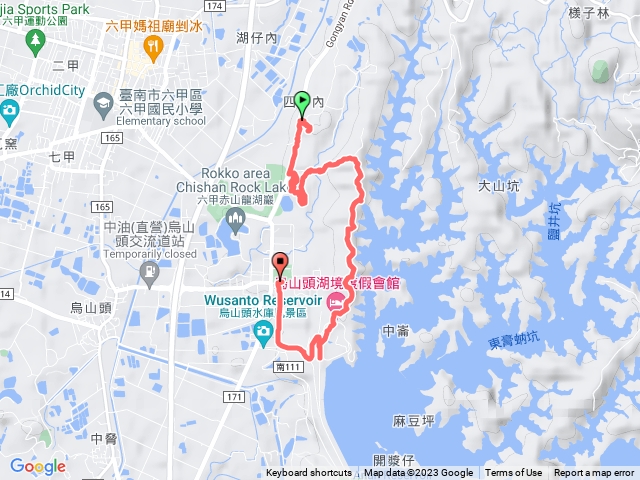 112/1/14台南六甲山、鎮南宮步道下烏山頭水庫