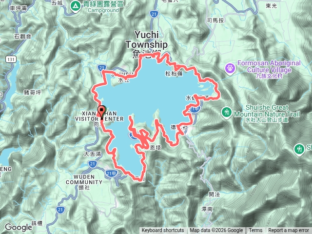日月潭逆時針環潭