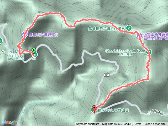鳶嘴縱走稍來山