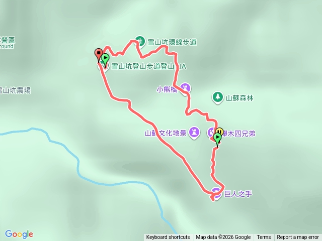 雪山坑環線步道預覽圖