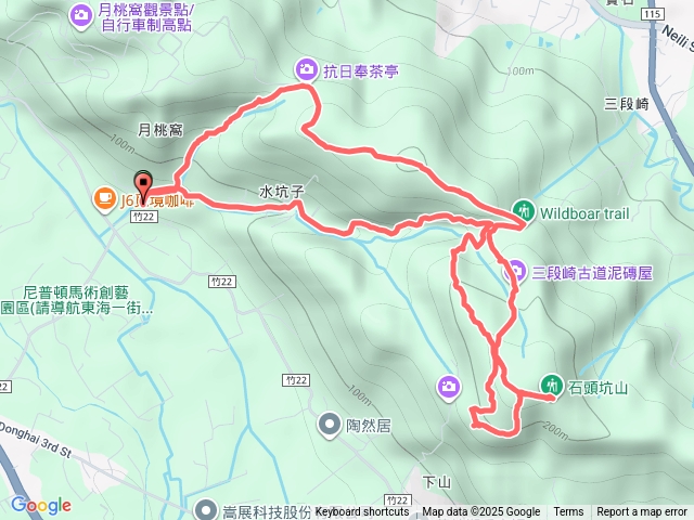 芎林萬善祠-月桃窩古道-文山步道-三段崎古道-石頭坑山-石頭坑山西南峰預覽圖