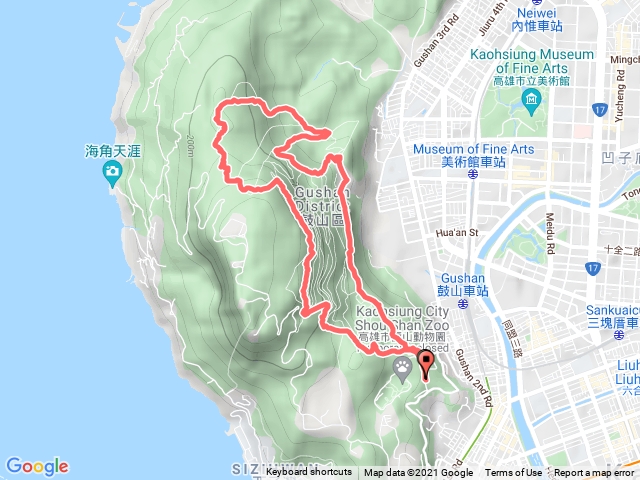 高雄壽山柴山健行路線