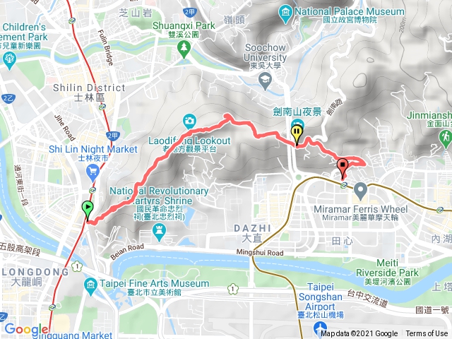 劍潭山親山步道老地方劍南捷運站