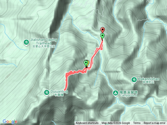 加里山鹿場登山口往返