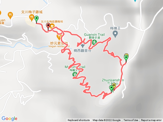 竹子尖山 觀音步道上 梅龍步道下