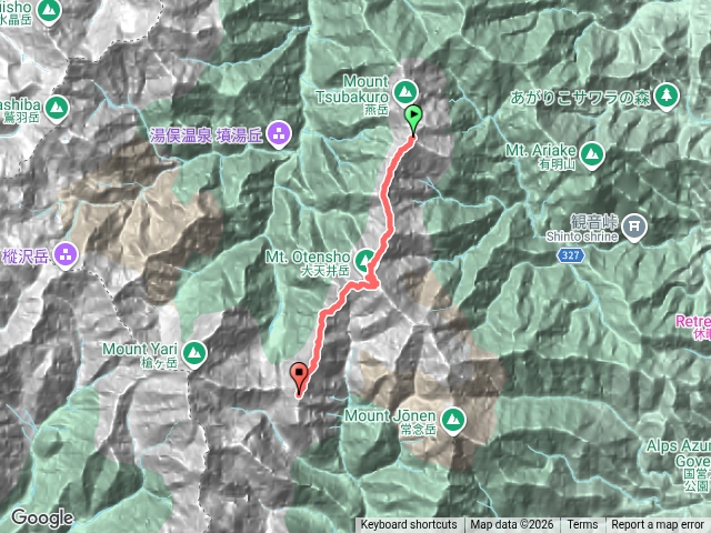 20260711燕山莊，大天井岳，西岳小屋