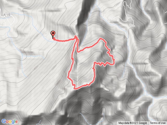 加里山大坪登山口上