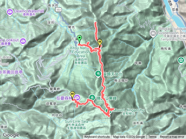 鳳金縱走 忘憂森林（爬升約1650 14k)預覽圖