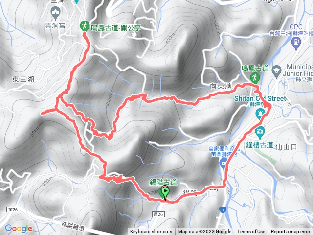 錫隘、龍骨(八達嶺)、南隘勇(南長城)、綠色、延平、鳯鳴古道